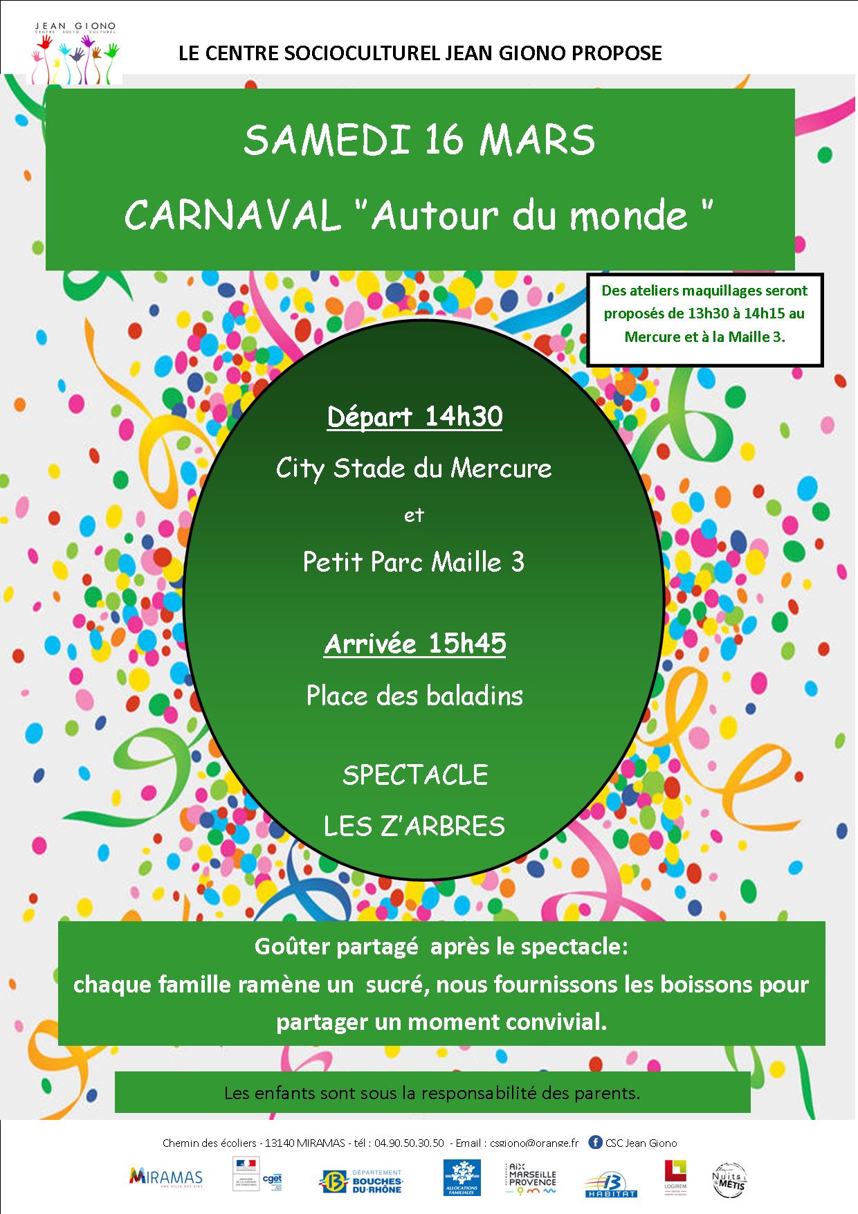 Le Carnaval autour du monde du Centre socioculturel Jean Giono ...